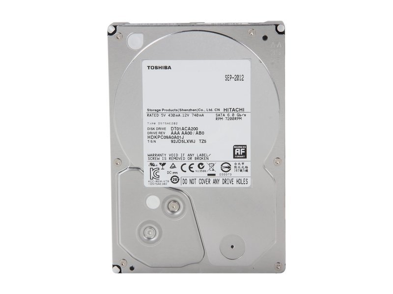 TOSHIBA 2TB 7200 RPM HDD