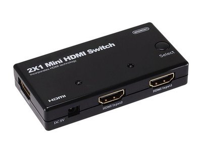 2x1 Mini HDMI Switch w/ Optional Power Output