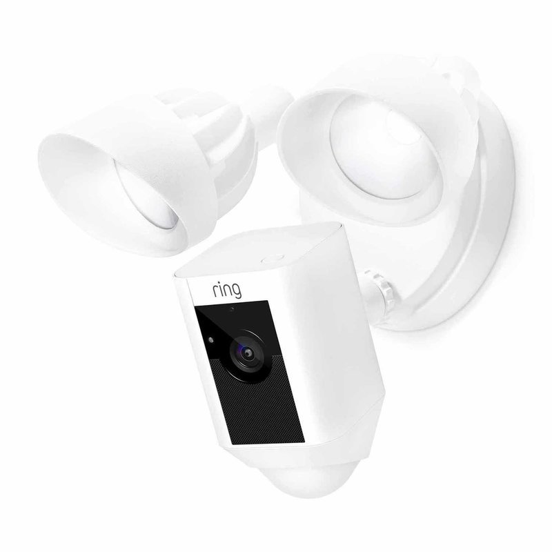 All-new Ring Floodlight Cam Wired Plus with motion-activated 1080p HD video, White (2021 release)