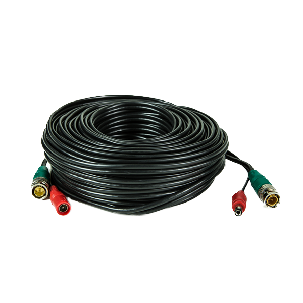 Pre-made Siamese Cable with Connectors - 60ft Black
