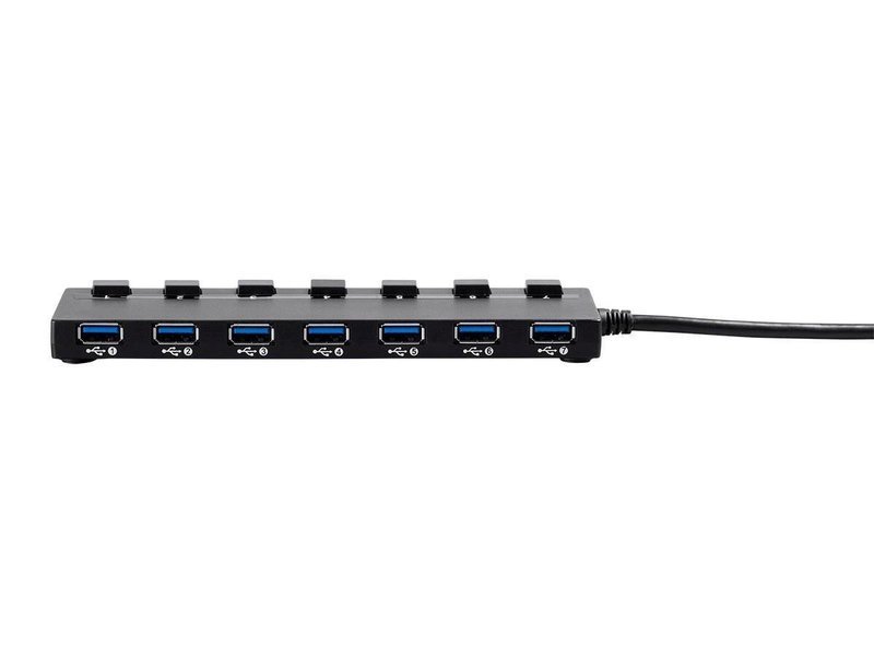 USB 3.0 7-port Switch Hub, with AC Adapter