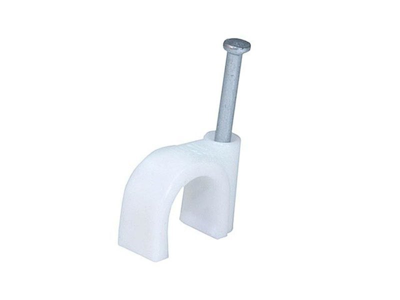 Circle Cable Clips with Steel Nail, 10mm, 100 pcs/pack