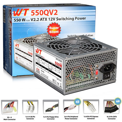​WT 550Watt Max ATX V2.2 Power Supply