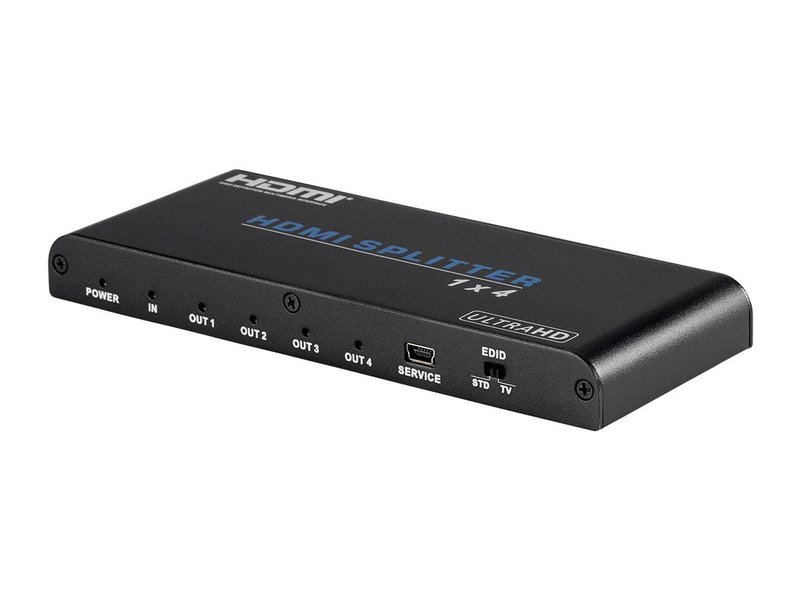 Blackbird 4K Pro 1x4 HDMI Splitter with HDCP 2.2 and EDID Support