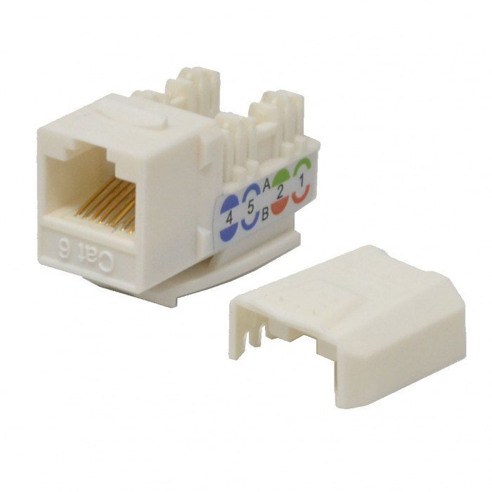 Category-6 Keystone Jack White