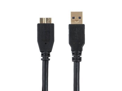 USB-A to Micro B 3.0 Cable - Black, 6ft