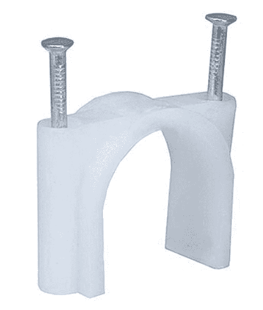 Circle cable clips with steel nail, 30mm, 50pcs/Pack