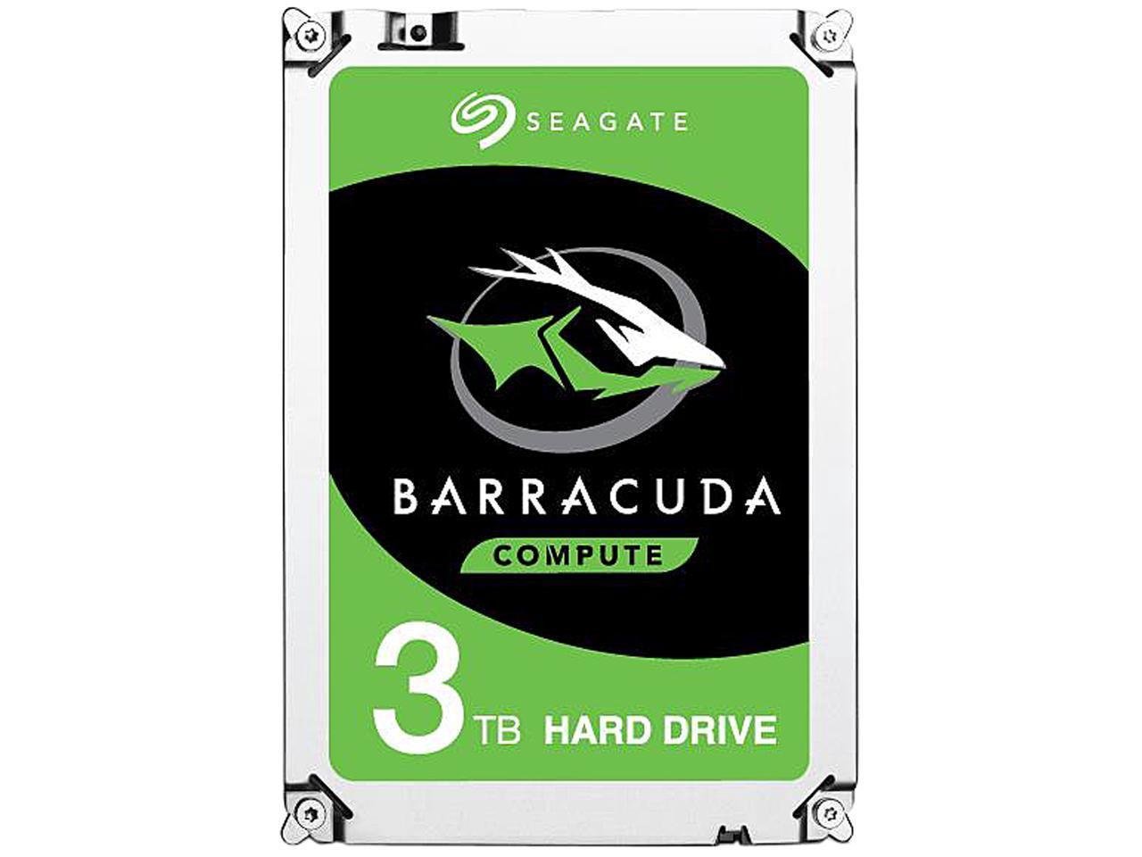 Seagate BarraCuda ST3000DM008 3TB 7200 RPM 64MB Cache SATA 6.0Gb/s 3.5" Hard Drive Bare Drive - OEM