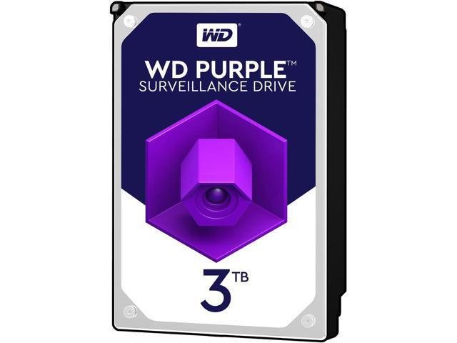 WD Purple 3TB Surveillance Hard Disk Drive - 5400 RPM Class SATA 6Gb/s 64MB Cache 3.5 Inch WD30PURZ
