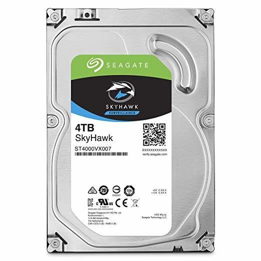 Seagate SkyHawk 4TB Surveillance Hard Drive - SATA 6Gb/s 64MB Cache 3.5-Inch Internal Drive (ST4000VX007)