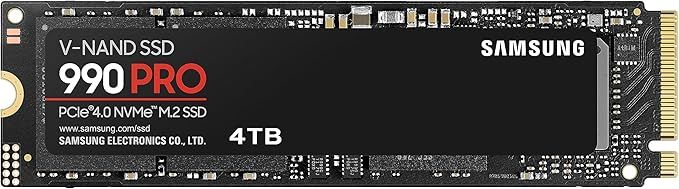 SAMSUNG 990 PRO SSD 4TB PCIe 4.0 M.2 2280 Internal Solid State Hard Drive