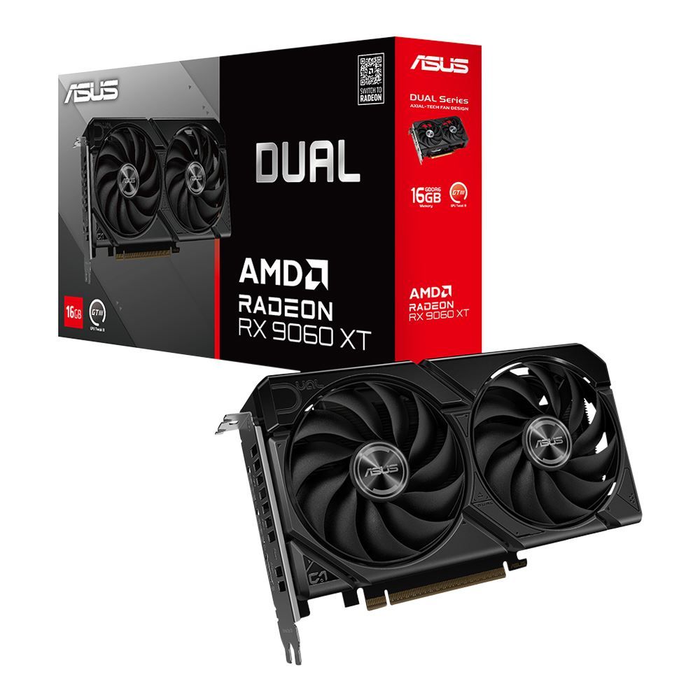 ASUS AMD Radeon RX 9060 XT Dual Fan 16GB GDDR6 PCIe 5.0 Graphics Card