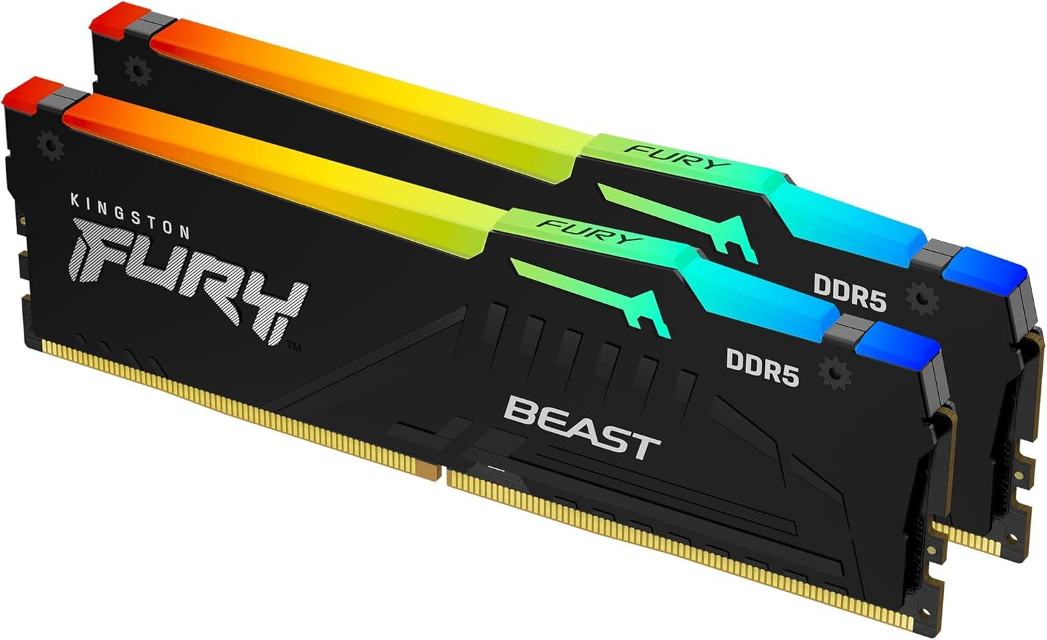 Kingston Fury Beast RGB 32GB (2x16GB) 6000MT/s DDR5 CL36 Desktop Memory | AMD Expo