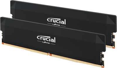 Crucial Pro 32GB DDR5 RAM Kit (2x16GB),CL36 6000MHz, Overclocking Desktop Gaming Memory, Intel XMP 3.0 & AMD Expo Compatible, Black