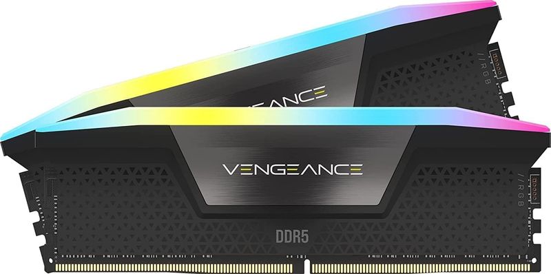 CORSAIR Vengence RGB DDR5 RAM 32GB (2x16GB) 6000MHz CL36-44-44-96 1.35V Intel XMP 3.0 Computer Memory – Black