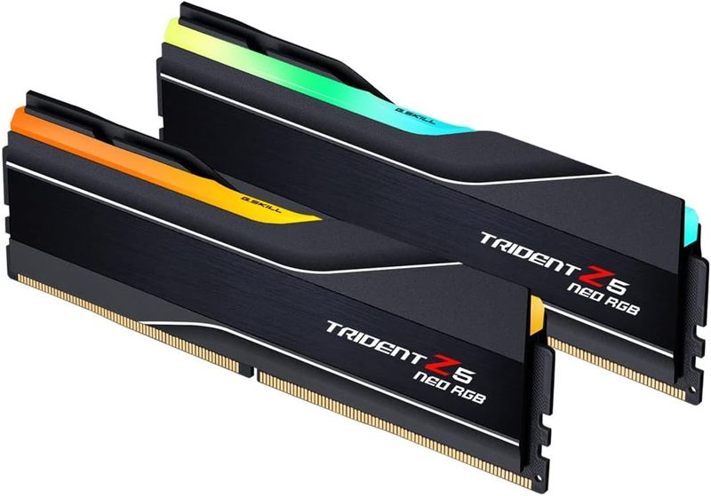 G.SKILL Trident Z5 Neo RGB Series DDR5 RAM (AMD Expo & Intel XMP 3.0) 32GB (2x16GB) 6000MT/s CL30-38-38-96 1.35V Desktop Computer Memory U-DIMM - Matte Black