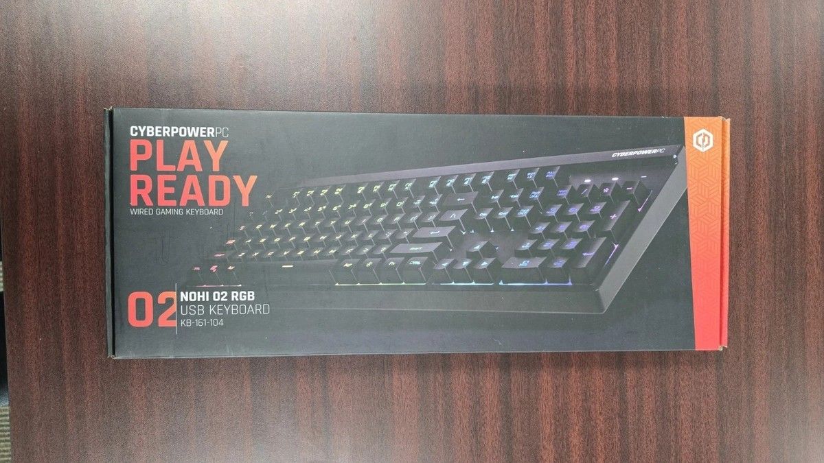 CyberPowerPC NOHI 02 KB-161-104 Black Wired RGB LED USB QWERTY Gaming Keyboard