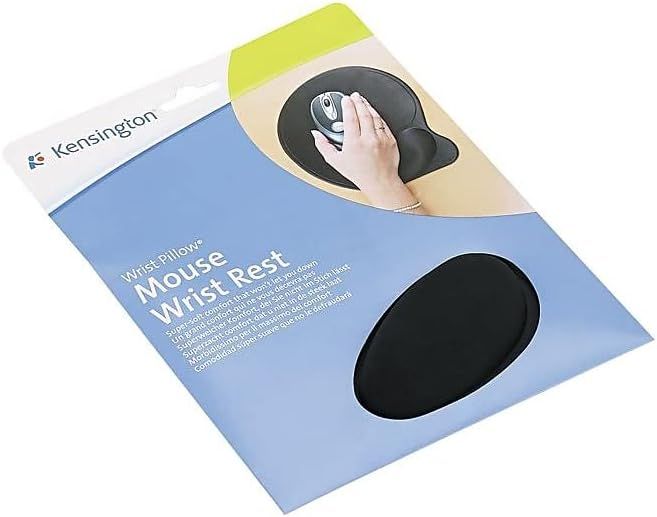 Kensington Wrist Pillow Mouse Wrist Rest - Black - Black - Foam