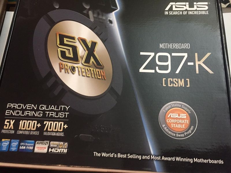 ASUS ATX DDR3 2600 LGA 1150 Motherboards Z97-K/CSM