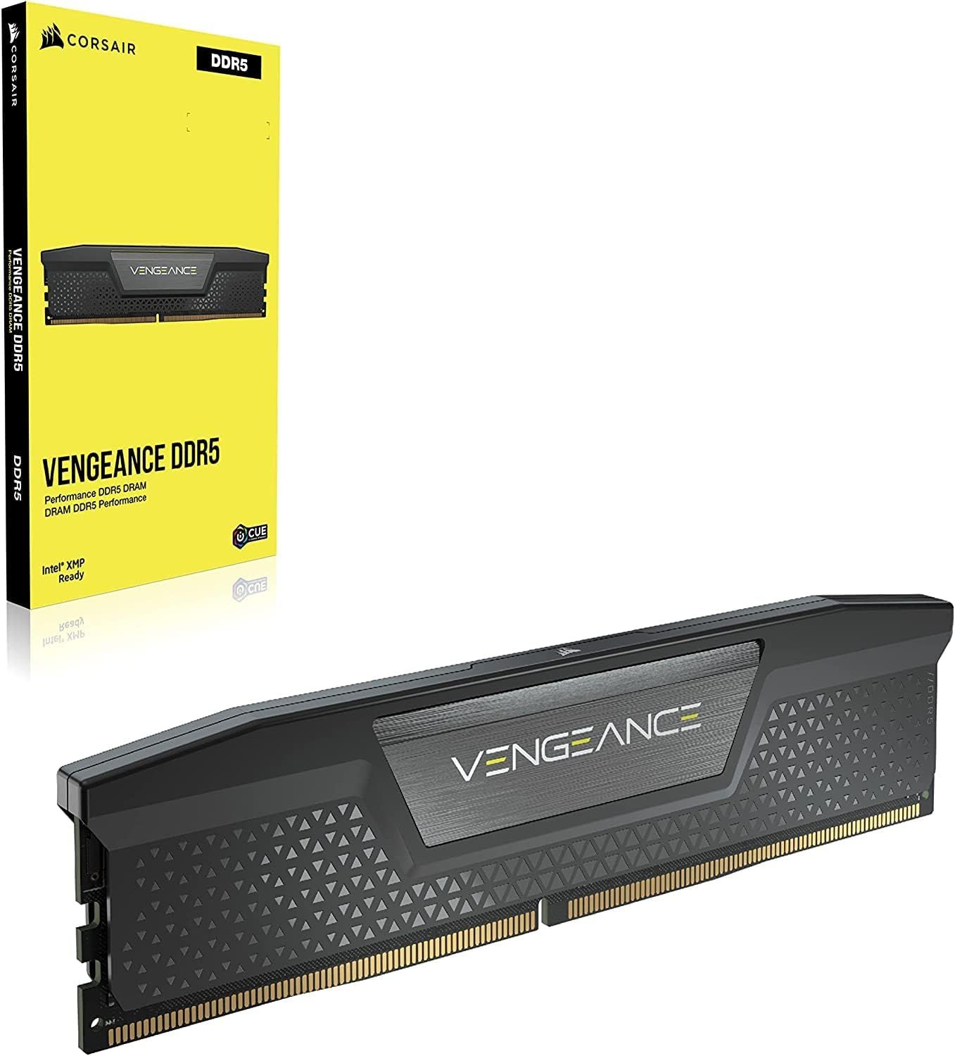 CORSAIR VENGEANCE DDR5 RAM 64GB (2x32GB) 5200MHz CL40-40-40-77 1.25V Intel XMP Desktop Computer Memory - Black