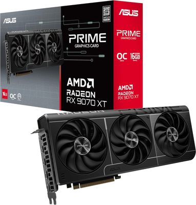 ASUS Prime Radeon™ RX 9070 XT OC Edition Graphics Card, AMD ASUS Prime Radeon™ RX 9070 XT OC Edition Graphics Card, AMD