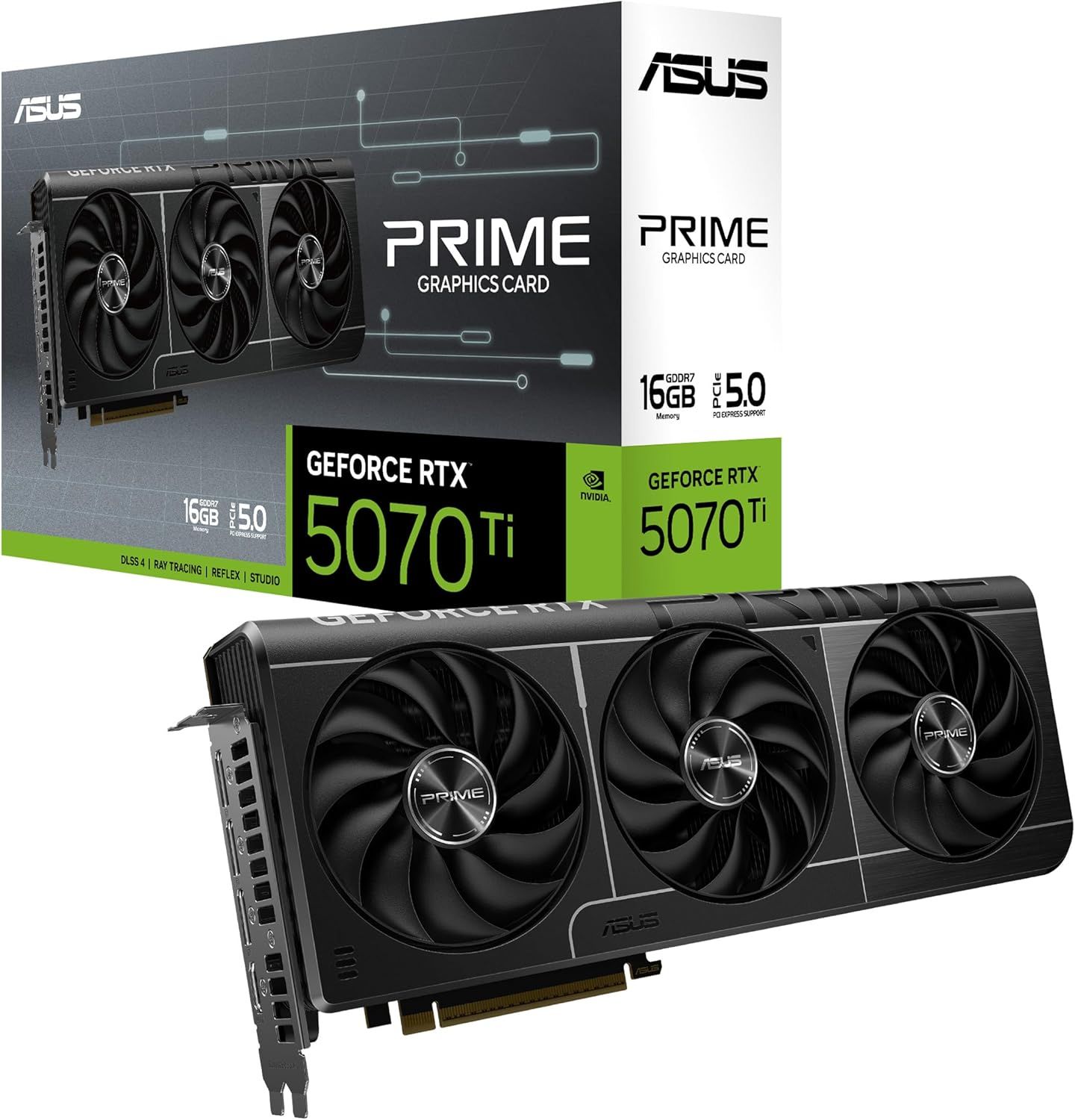 ASUS The SFF-Ready Prime GeForce RTX™ 5070 Ti 16GB GDDR7 Graphics Card ASUS The SFF-Ready Prime GeForce RTX™ 5070 Ti 16GB GDDR7 Graphics Card