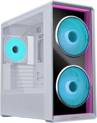Lian Li LANCOOL 217 INF Infinity Mirror Computer Case, Mid-Tower ATX PC Case w/ 3 Pre-Installed Fans, 2x170mm ARGB Fans, 1x140mm, Front Mirror Glass Panel, Optimized Airflow - White Lian Li LANCOOL 217 INF Infinity Mirror Computer Case, Mid-Tower ATX PC Case w/ 3 Pre-Installed Fans, 2x170mm ARGB Fans, 1x140mm, Front Mirror Glass Panel, Optimized Airflow - White