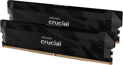 Crucial Pro DDR5 RAM 32GB Kit (2x16GB), 6400MHz CL32, Overclocking Desktop Gaming Memory, Intel XMP 3.0 & AMD Expo Compatible, Black Crucial Pro DDR5 RAM 32GB Kit (2x16GB), 6400MHz CL32, Overclocking Desktop Gaming Memory, Intel XMP 3.0 & AMD Expo Compatible, Black
