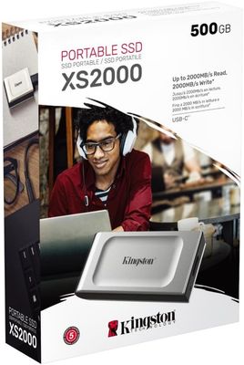 Kingston XS2000 500G High Performance Portable SSD with USB-C | Pocket-sized | USB 3.2 Gen 2x2 | External Solid State Drive | Up to 2000MB/s | SXS2000/500G Kingston XS2000 500G High Performance Portable SSD with USB-C | Pocket-sized | USB 3.2 Gen 2x2 | External Solid State Drive | Up to 2000MB/s | SXS2000/500G