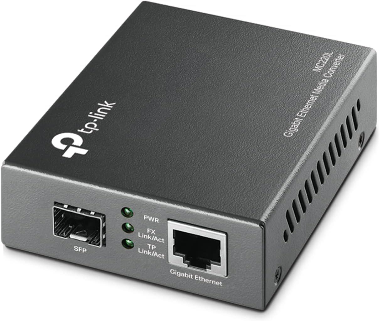 TP-Link MC220L | Gigabit SFP to RJ45 Fiber Media Converter | Fiber to Ethernet Converter | Plug and Play | Durable Metal Casing | Versatile Compatibility | Auto-Negotiation TP-Link MC220L | Gigabit SFP to RJ45 Fiber Media Converter | Fiber to Ethernet Converter | Plug and Play | Durable Metal Casing | Versatile Compatibility | Auto-Negotiation