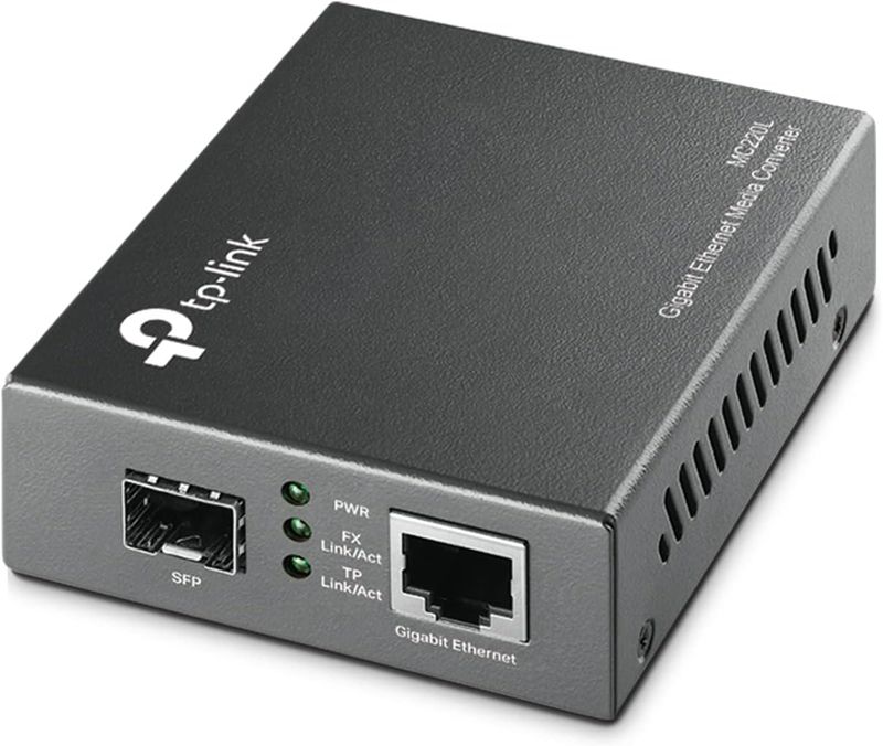 TP-Link MC220L | Gigabit SFP to RJ45 Fiber Media Converter | Fiber to Ethernet Converter | Plug and Play | Durable Metal Casing | Versatile Compatibility | Auto-Negotiation