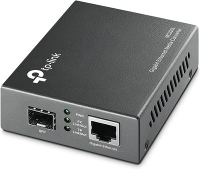 TP-Link MC220L | Gigabit SFP to RJ45 Fiber Media Converter | Fiber to Ethernet Converter | Plug and Play | Durable Metal Casing | Versatile Compatibility | Auto-Negotiation