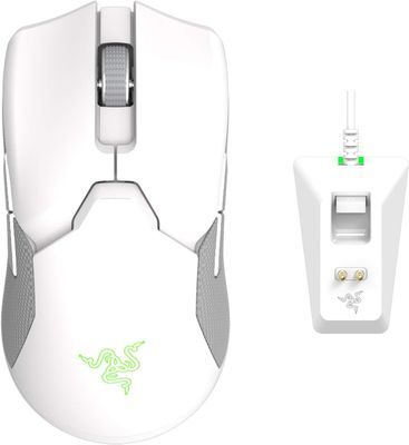 Razer Viper Ultimate Lightweight Wireless Gaming Mouse & RGB Charging Dock: Hyperspeed Wireless Technology - 20K DPI Optical Sensor - 74g Lightweight - 70 Hr Battery - Mercury White Razer Viper Ultimate Lightweight Wireless Gaming Mouse & RGB Charging Dock: Hyperspeed Wireless Technology - 20K DPI Optical Sensor - 74g Lightweight - 70 Hr Battery - Mercury White