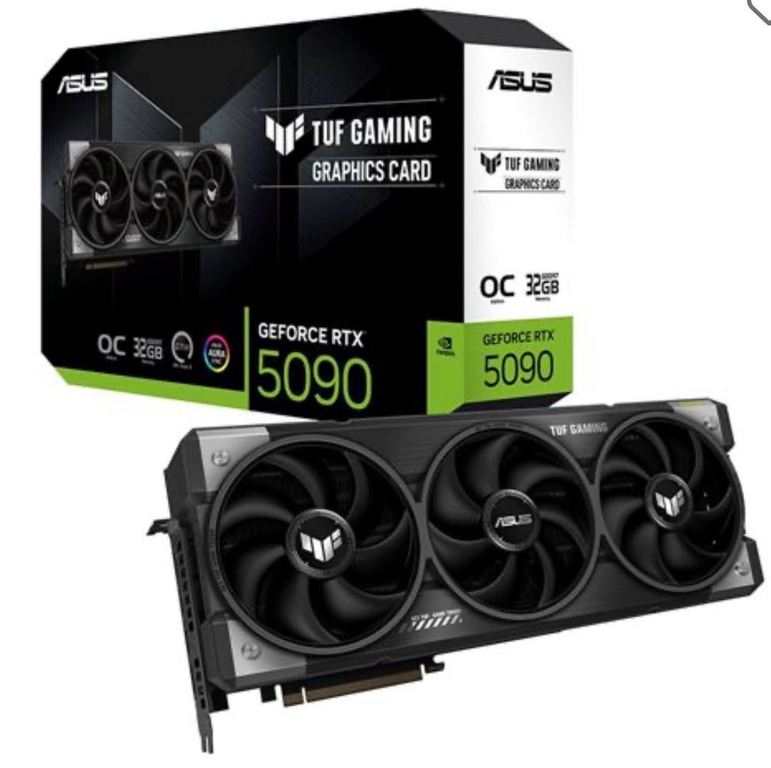 ASUS NVIDIA GeForce RTX 5090 TUF Gaming Overclocked Triple Fan 32GB GDDR7 PCIe 5.0 Graphics Card