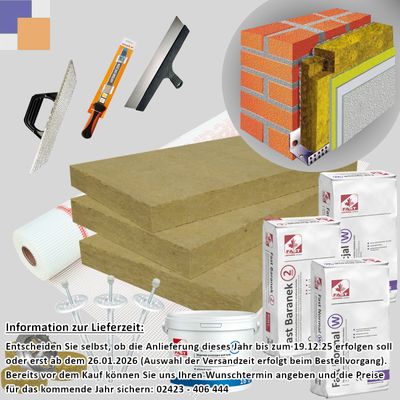 WDVS XXL-Paket • Steinwolle λ 0,034 W/mk • 80mm WDVS XXL-Paket • Steinwolle λ 0,034 W/mk • 80mm