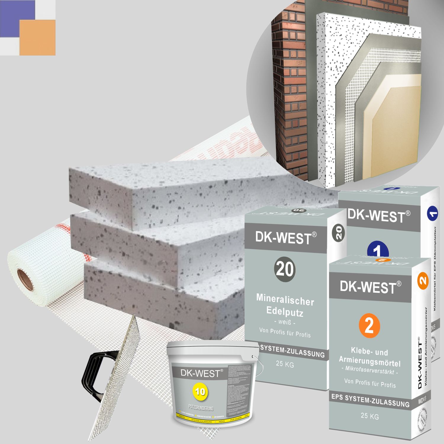 WDVS Komplett-Paket • EPS 040 • 160mm WDVS Komplett-Paket • EPS 040 • 160mm