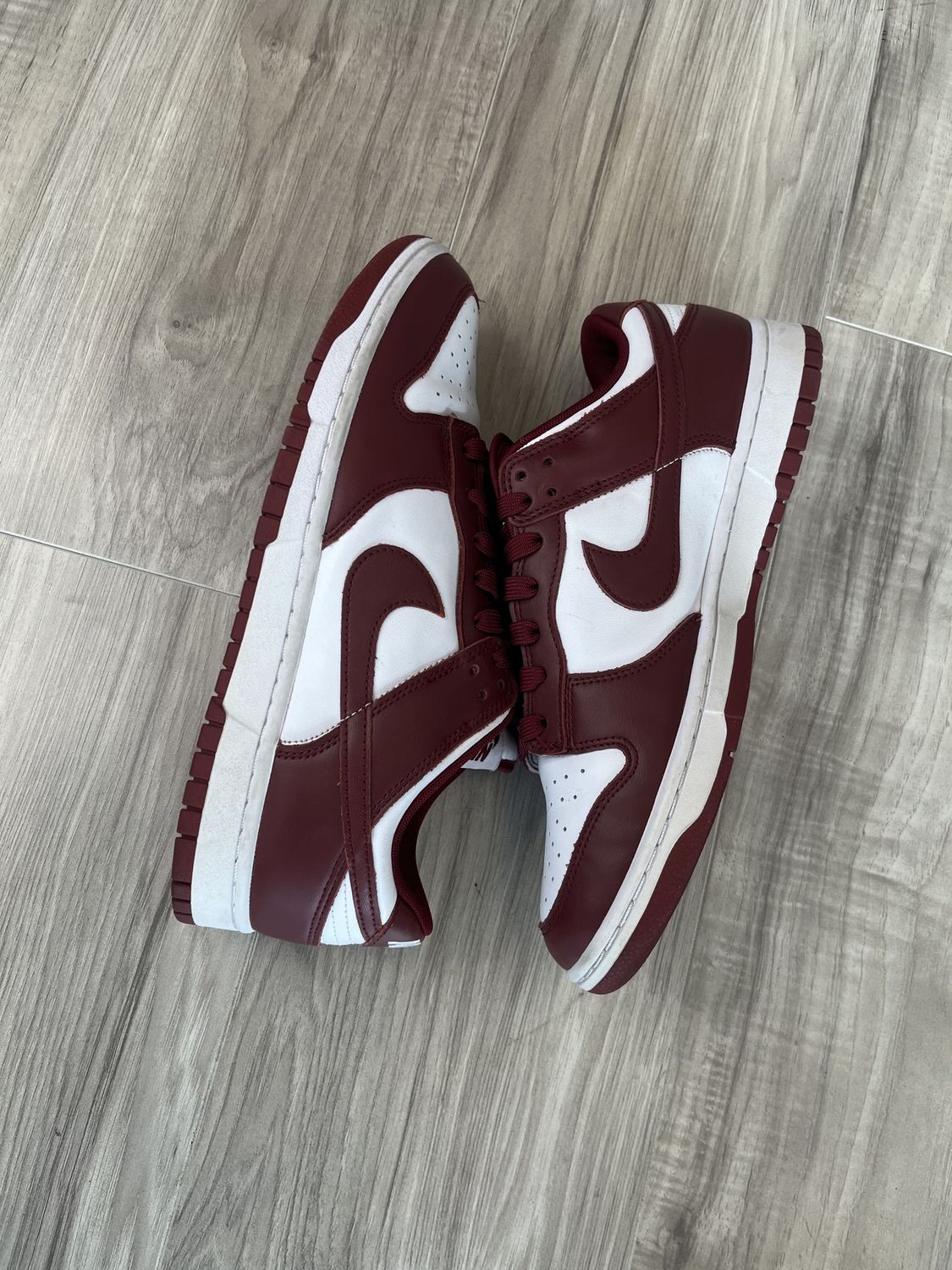 DUNK LOW WHITE MAROON | NO BOX |, USED: 10