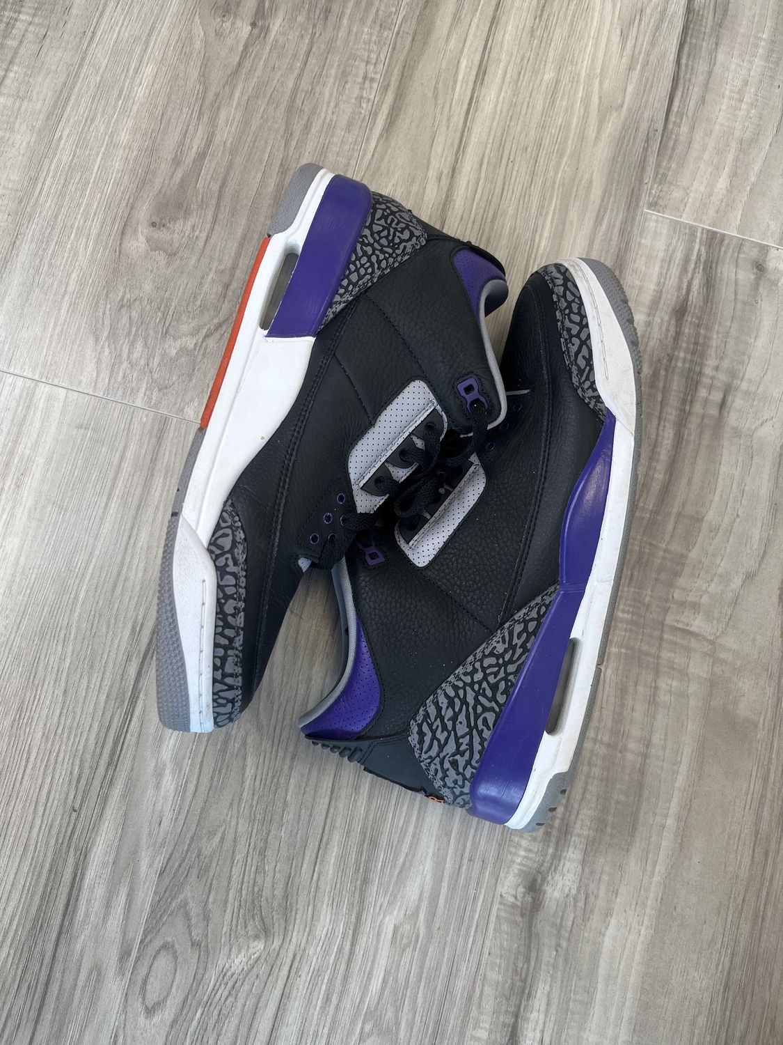 JORDAN 3 COURT PURPLE  | NO BOX |, USED: 13