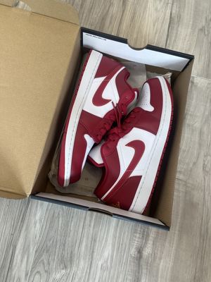 JORDAN 1 LOW RED WHITE