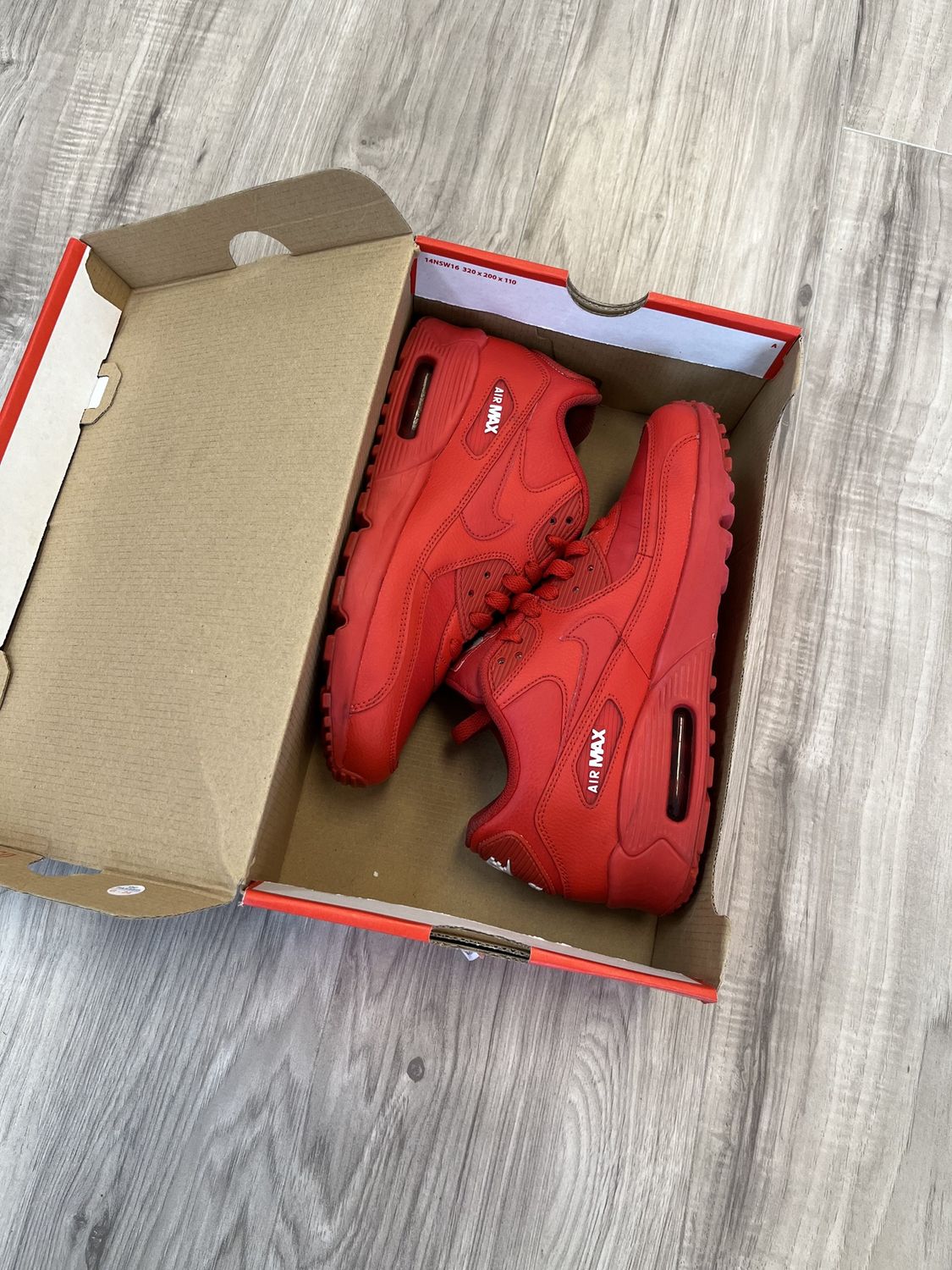 AIRMAX 90 TRIPLE RED | NO BOX |, USED: 6Y