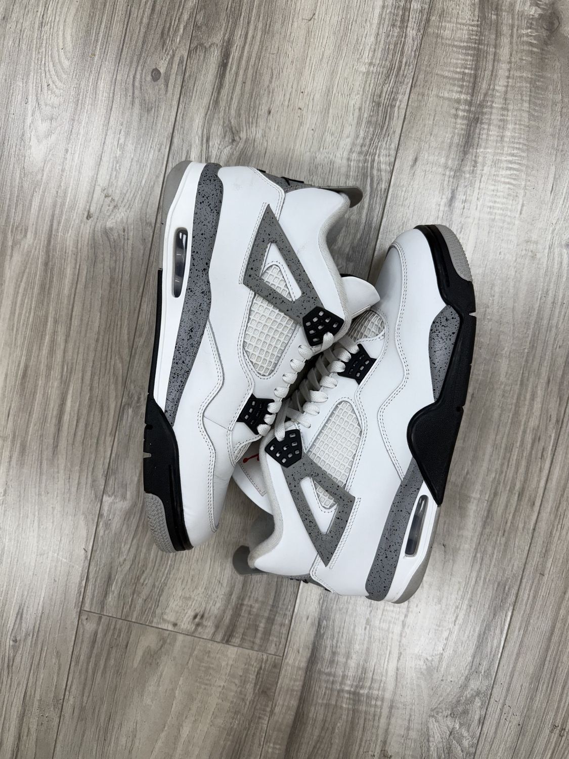 JORDAN 4 WHITE CEMENT | NO BOX |, USED: 10.5