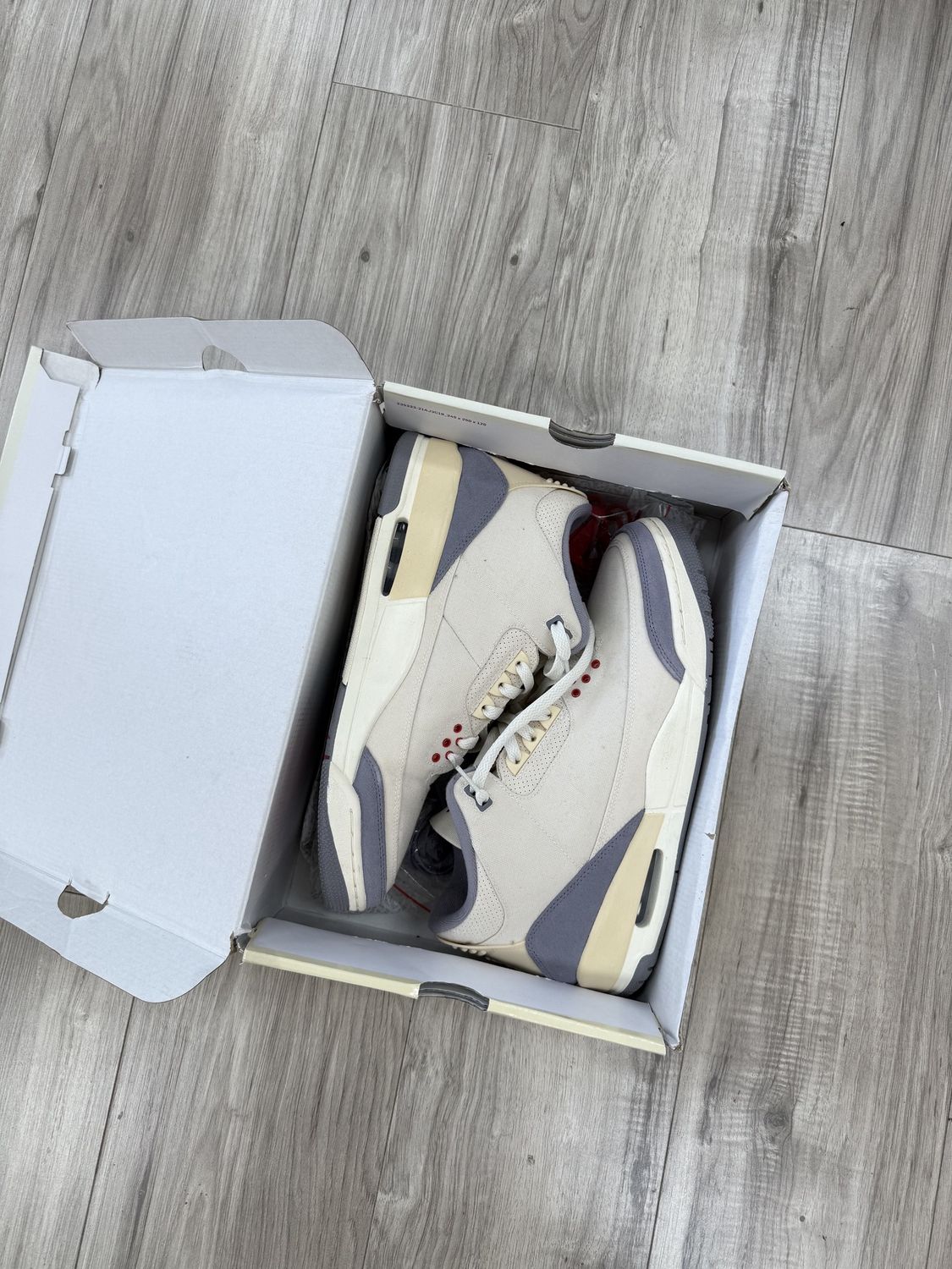 JORDAN 3 MUSLIN, USED: 12