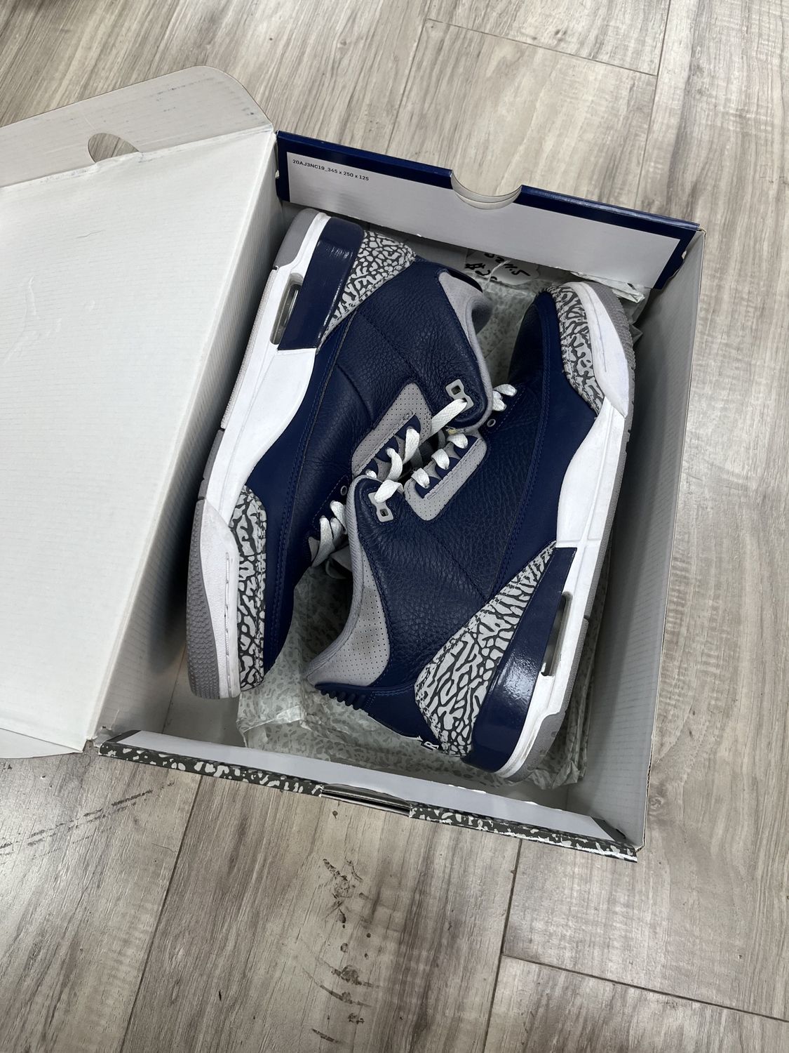 JORDAN 3 GEORGETOWN, USED: 11.5