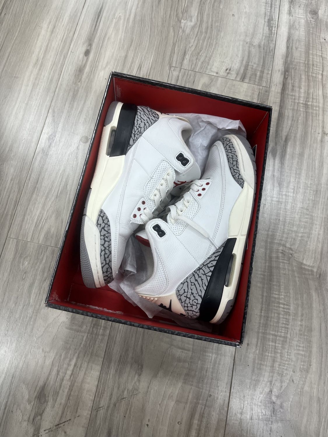 JORDAN 3 WHITE CEMENT REIMAGINED, USED: 9.5