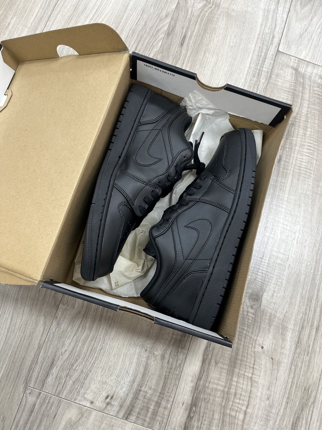 JORDAN 1 LOW ALL BLACK | NEW |, NEW: 9