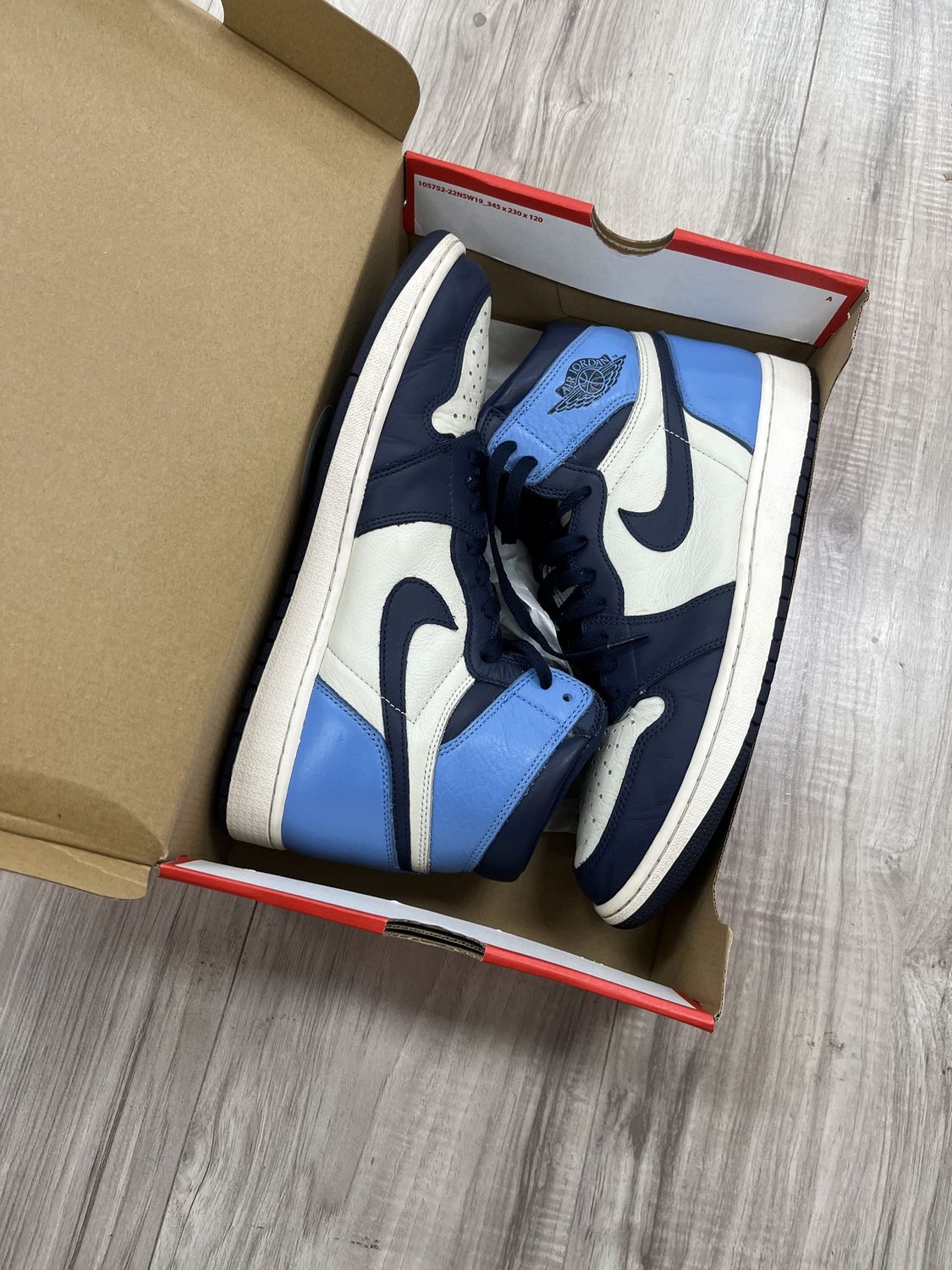 JORDAN 1 OBSIDIAN | NO BOX |, USED: 12