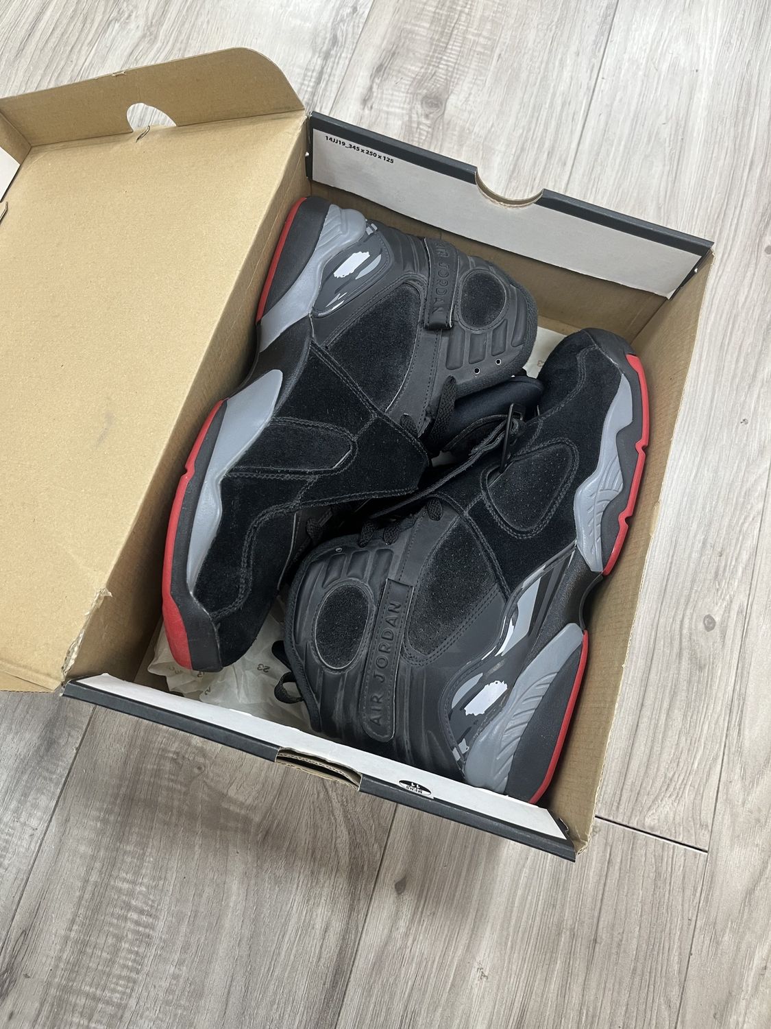 JORDAN 8 BRED, USED: 11