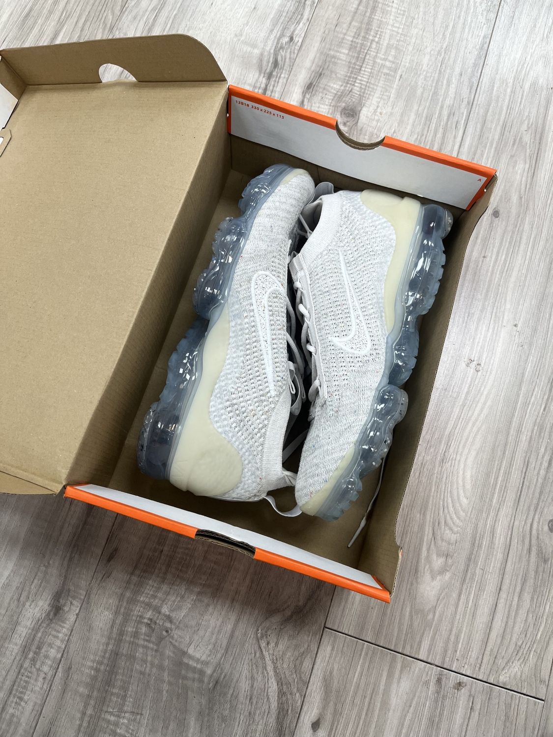 VAPORMAX FLYKNIT PHANTOM SUMMIT WHITE, USED: 12W