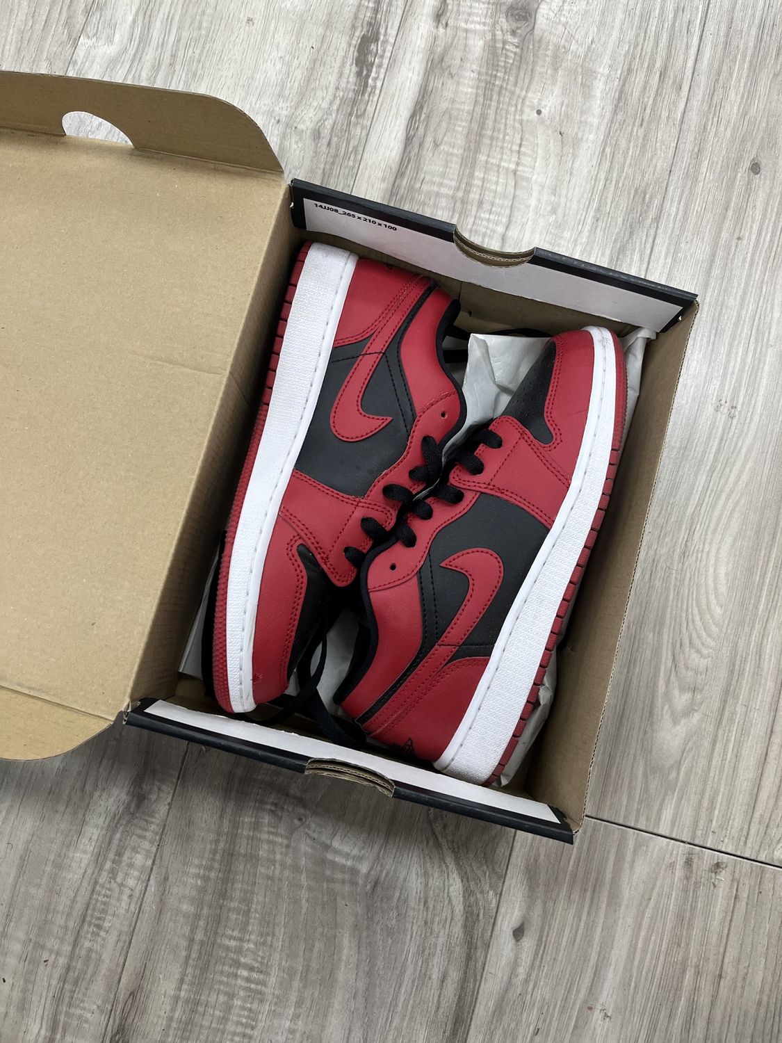 JORDAN 1 LOW ALT BRED, USED: 5.5