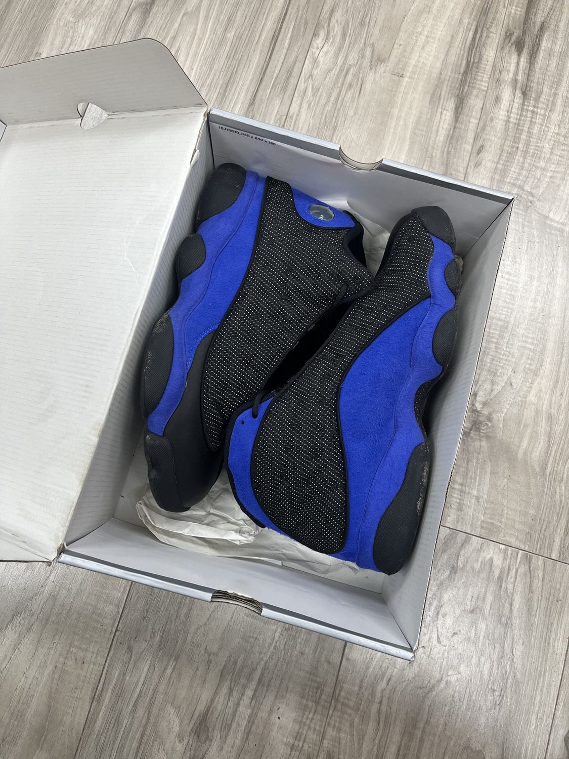 JORDAN 13 BLACK ROYAL, USED: 11